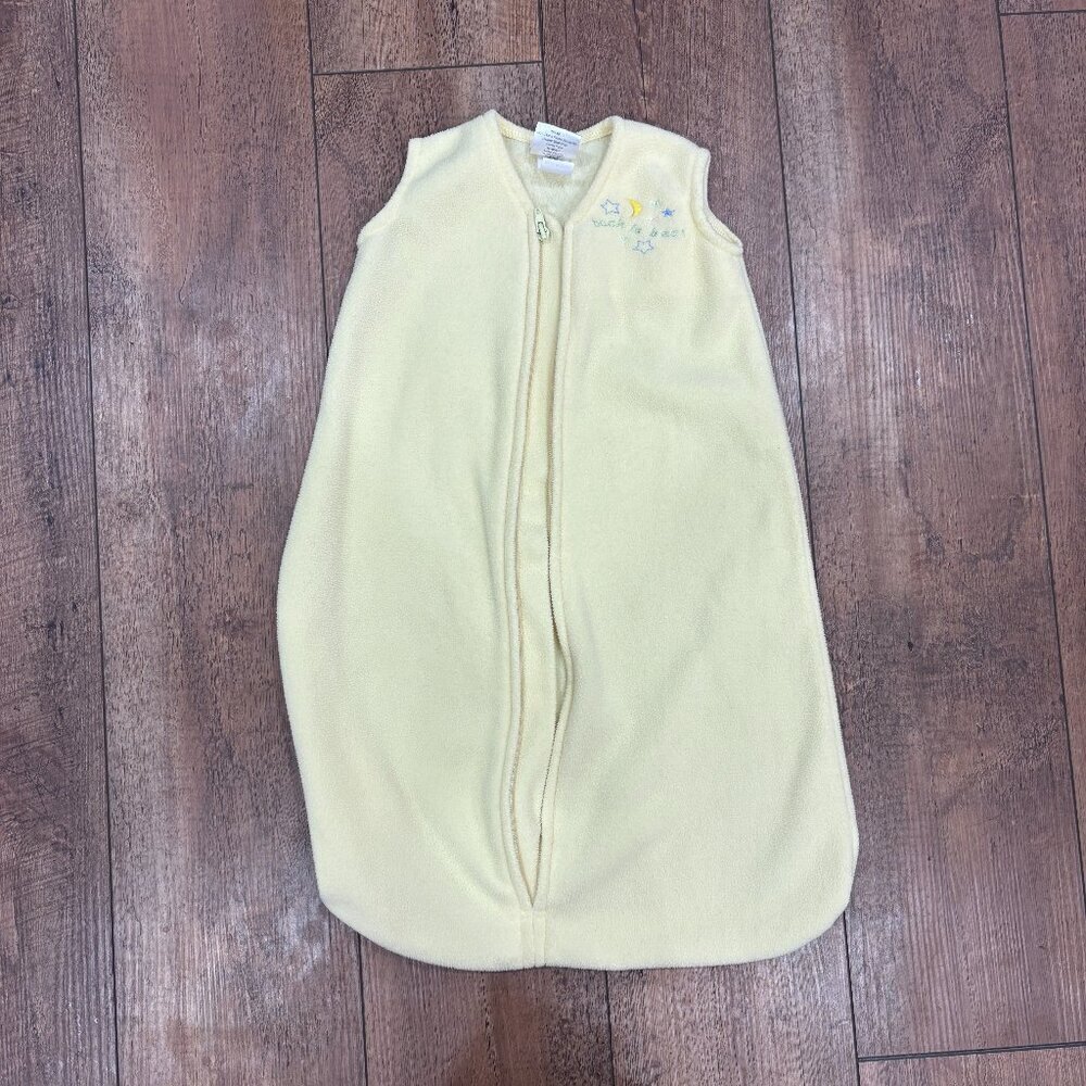 Halo Sleepsack Size Small 0-6 Months Yellow Unisex Pajamas Back To Sleep FullZip